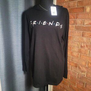 NWT Friends Long Sleeve Hoodie Black Television Series - Women's Size M